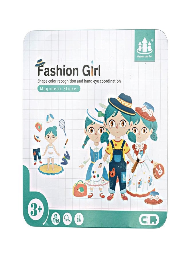 Cubelelo Fashion Girl Magnetic Sticker Puzzle | Fun 3D Attractive Colorful Stickers | Style & Accessorize Outfits | Promotes Creativity & Imagination In Children Kids Boys Girls - Image 4